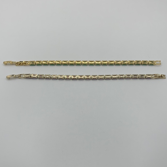 Gold-tone Faux Gemstone Bracelet - Picture 8 of 9